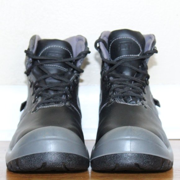 Bilt Black Leather Lace Up Steel Toe Oil Resistant Motorcycle Boots Men's 11 - Picture 6 of 13